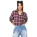 Chimpaaanzee Women Drop Shoulder Crop Shirt