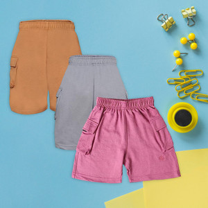 chimprala short for boys casual solid cotton blend multicolor pack of 3