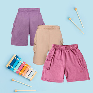 chimprala short for boys casual solid cotton blend multicolor pack of 3