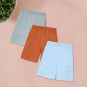 CHIMPRALA Short For Boys Casual Solid Cotton Blend (Multicolor, Pack of 3)