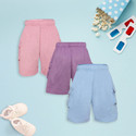 CHIMPRALA Short For Boys Casual Solid Cotton Blend (Multicolor, Pack of 3)