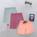 CHIMPRALA Short For Boys Casual Solid Cotton Blend (Multicolor, Pack of 3)