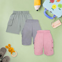 CHIMPRALA Short For Boys Casual Solid Cotton Blend (Multicolor, Pack of 3)