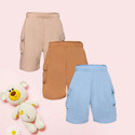 CHIMPRALA Short For Boys Casual Solid Cotton Blend (Multicolor, Pack of 3)