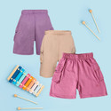 CHIMPRALA Short For Boys Casual Solid Cotton Blend (Multicolor, Pack of 3)
