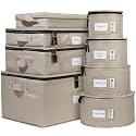 China Storage Hard Shell Containers 8-Piece Set Moving Boxes, Brown