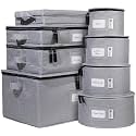 China Storage Hard Shell Containers 8-Piece Set Moving Boxes, Gray