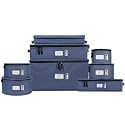 China Storage Hard Shell Containers 8-Piece Set Moving Boxes, Denim Blue