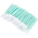 Chinco 200 Pcs Cleaning Swabs 2.56'' Pointed Tip Sticks, Cyan