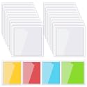 Chinco 30 Pack Self Adhesive Index Card Pockets Top Open, 4.13 x 4.13 Inch