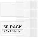 Chinco 30 Pack Self Adhesive Index Card Pockets Top Open,3.7 X 2.3 Inches