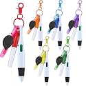 Chinco 30 Pcs Retractable Badge Pen Keychain Clip Gifts