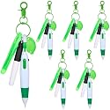 Chinco 30 Pcs Retractable Badge Pen Keychain Clip Gifts