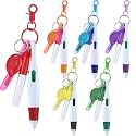 Chinco 30 Pcs Retractable Badge Pen Keychain Clip Gifts