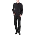 Chinese Tunic Suits Mandarin Collar Formal Black Suit Slim Fit Front Button Japanese School Uniform Groom Dress