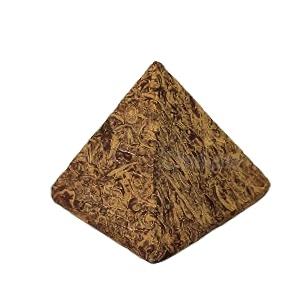 chinkara jaisalmer habur stone pyramid 2 inch  natural mariam jasper fossil stone  handmade raw vastu feng shui decorative showpiece  mini home amp office dcor