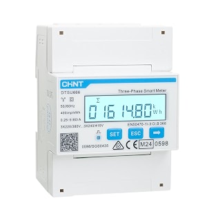 chint din35mm three-phase smart electronic energy meter electric meter 580 a direct connection with rs485 interface modbus rtu compliant mid certificate dtsu666