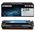 with Chip 218X 218A Toner Cartridge Replacement for HP 218A 218X Toner for Color Pro 3201dw; Color Pro MFP 3301cdw 3301fdw 3301sdw Printers (Cyan)