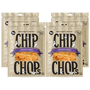 chip chops chicken chips coins dog treats - 70g pack of 4 healthy tasty high-protein snacks for training amp rewards  suitable for all breeds  sold by foodie puppies with free keyring