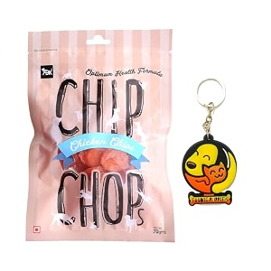 chip chops chicken chips coins dog treats - 70g pack of 1 healthy tasty high-protein snacks for training amp rewards  suitable for all breeds  sold by foodie puppies with free keyring