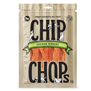 chip chops chicken tenders dog treats - 70g pack of 1 healthy tasty high-protein snacks for training amp rewards  suitable for all breeds  sold by foodie puppies with free keyring