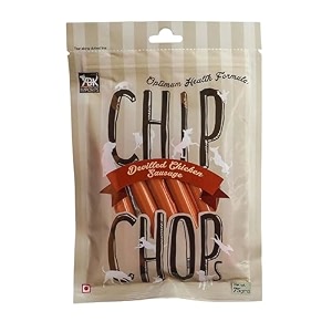 chip chops optimum health formula chicken devilled chicken sausage dog treat75gm pack of 1 - sold by foodie puppies with free key ring