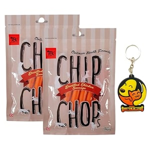 chip chops optimum health formula chicken devilled chicken sausage dog treat75gm pack of 2 - sold by foodie puppies with free key ring