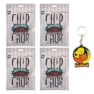 chip chops biscuit twined with chicken dog treats - 70g pack of 1 healthy tasty high-protein snacks for training amp rewards  suitable for all breeds  sold by foodie puppies with free keyring
