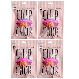chip chops biscuit twined with chicken dog treats - 70g pack of 1 healthy tasty high-protein snacks for training amp rewards  suitable for all breeds  sold by foodie puppies with free keyring
