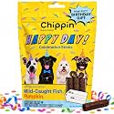 Chippin Dog Birthday Treats, 5 oz, Pumpkin Flavored with Fish Dogs Will Love, All Natural Ingredients, Chicken Free Soft Jerky, Perfect Dog Birthday Gift, Party Favor, Made in USA