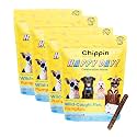 Chippin Dog Birthday Treats, Pumpkin Flavored with Fish Dogs Will Love, All Natural Ingredients, Chicken Free Soft Jerky, Perfect Dog Birthday Gift, Party Favor, Made in USA, 4 Pack