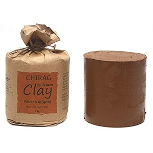 premium terracotta clay for modeling sculpting amp pottery  shadu mati  air dry non-toxic eco-friendly for kids beginners amp professional artists  ready to use filtered molding 2 kg