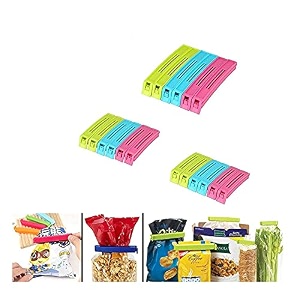 plastic food snack bag pouch clip sealer for keeping food fresh for home kitchen camping snack seal sealing bag clips multi color 18pcs