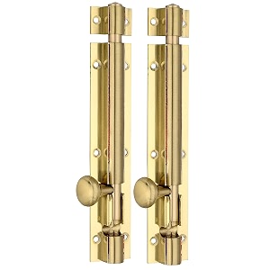 chitra brass tower bolt pack of 2 brush gold copper 12 inch