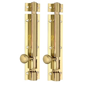 chitra brass tower bolt pack of 2 brush golden copper 6 inch