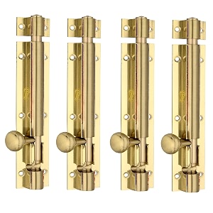 chitra brass tower bolt pack of 4 brush gold copper 8 inch