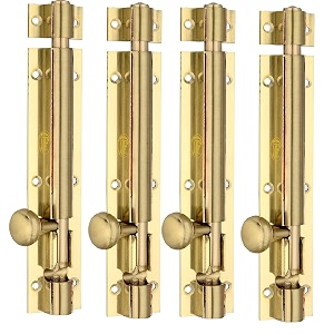 chitra brass tower bolt pack of 4 brush gold copper 4 inch