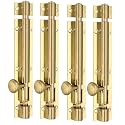 Chitra Brass Tower Bolt Pack of 4 (Brush Gold Copper, 12 Inch)