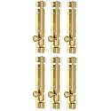 Chitra Brass Tower Bolt Pack of 6 (Brush Gold Copper, 8 Inch)