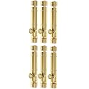 Chitra Brass Tower Bolt Pack of 6 (Brush Gold Copper, 12 Inch)