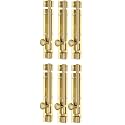 Chitra Brass Tower Bolt Pack of 6 (Brush Gold Copper, 4 Inch)
