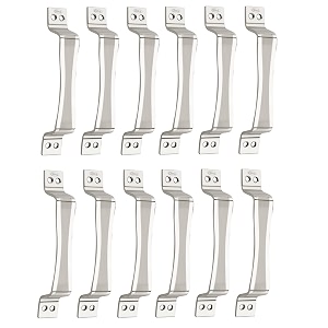 chitra jazz series stainless steel doorcabinet handles pack of 12 6 inch satin silver
