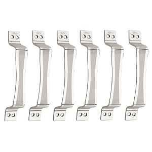 chitra jazz series stainless steel doorcabinet handles pack of 6 6 inch satin silver