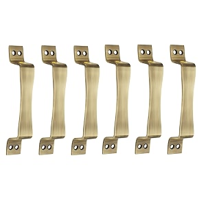 chitra jazz series stainless steel doorcabinet handles pack of 6 6 inch antique brass