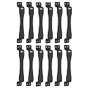 Chitra Jazz Series Stainless Steel Door/Cabinet Handles Pack of 12 (6 Inch, Black)
