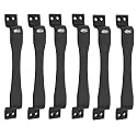 Chitra Jazz Series Stainless Steel Door/Cabinet Handles Pack of 6 (8 Inch, Black)
