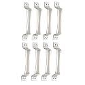 Chitra Jazz Series Stainless Steel Door/Cabinet Handles Pack of 8 (6 Inch, Satin Silver)