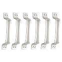 Chitra Jazz Series Stainless Steel Door/Cabinet Handles Pack of 6 (8 Inch, Satin Silver)