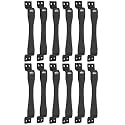 Chitra Jazz Series Stainless Steel Door/Cabinet Handles Pack of 12 (8 Inch, Black)