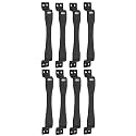 Chitra Jazz Series Stainless Steel Door/Cabinet Handles Pack of 8 (8 Inch, Black)